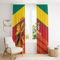 Grenada Football 2026 Custom Window Curtain Go Spice Boys Nutmeg Red Version
