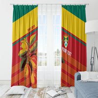 Grenada Football 2026 Custom Window Curtain Go Spice Boys Nutmeg Red Version