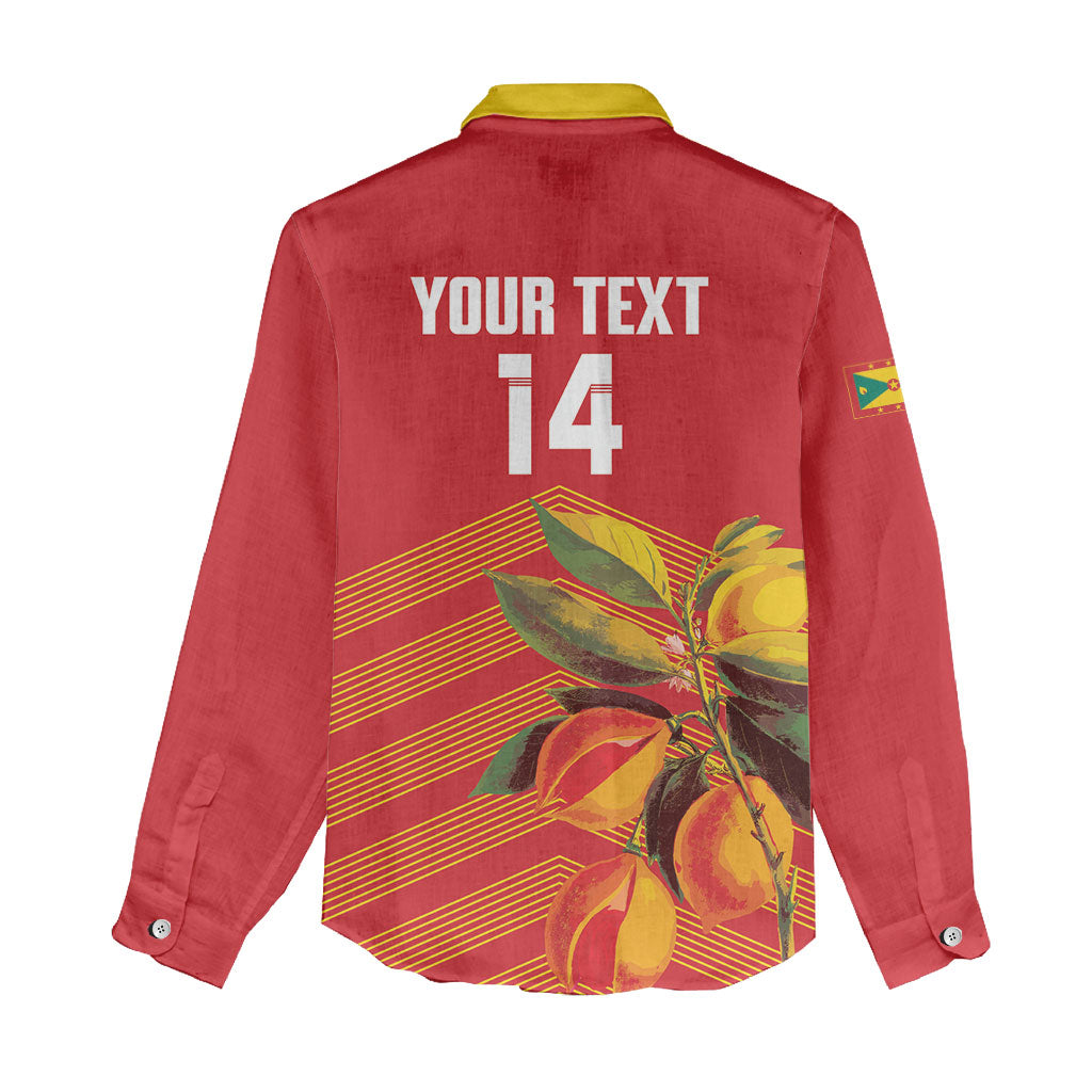 Grenada Football 2026 Custom Women Casual Shirt Go Spice Boys Nutmeg Red Version