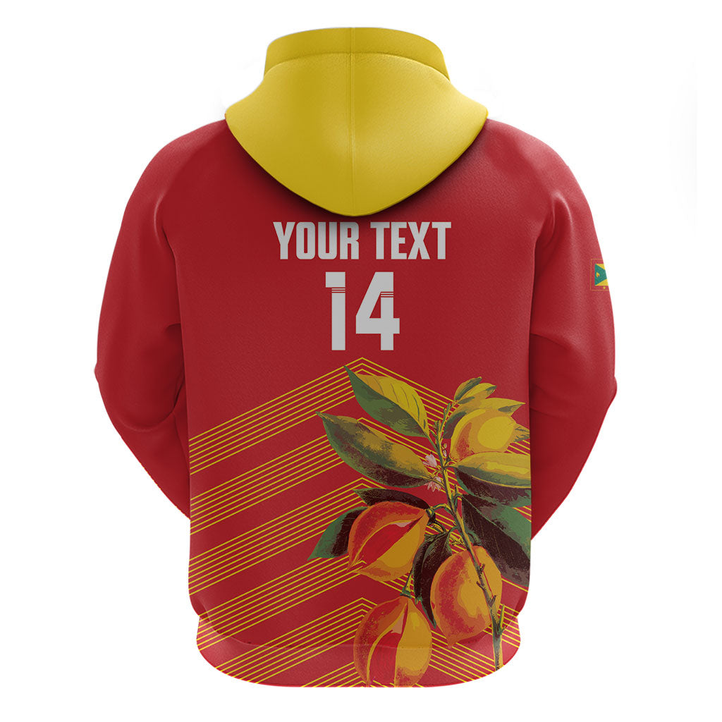 Grenada Football 2026 Custom Zip Hoodie Go Spice Boys Nutmeg Red Version