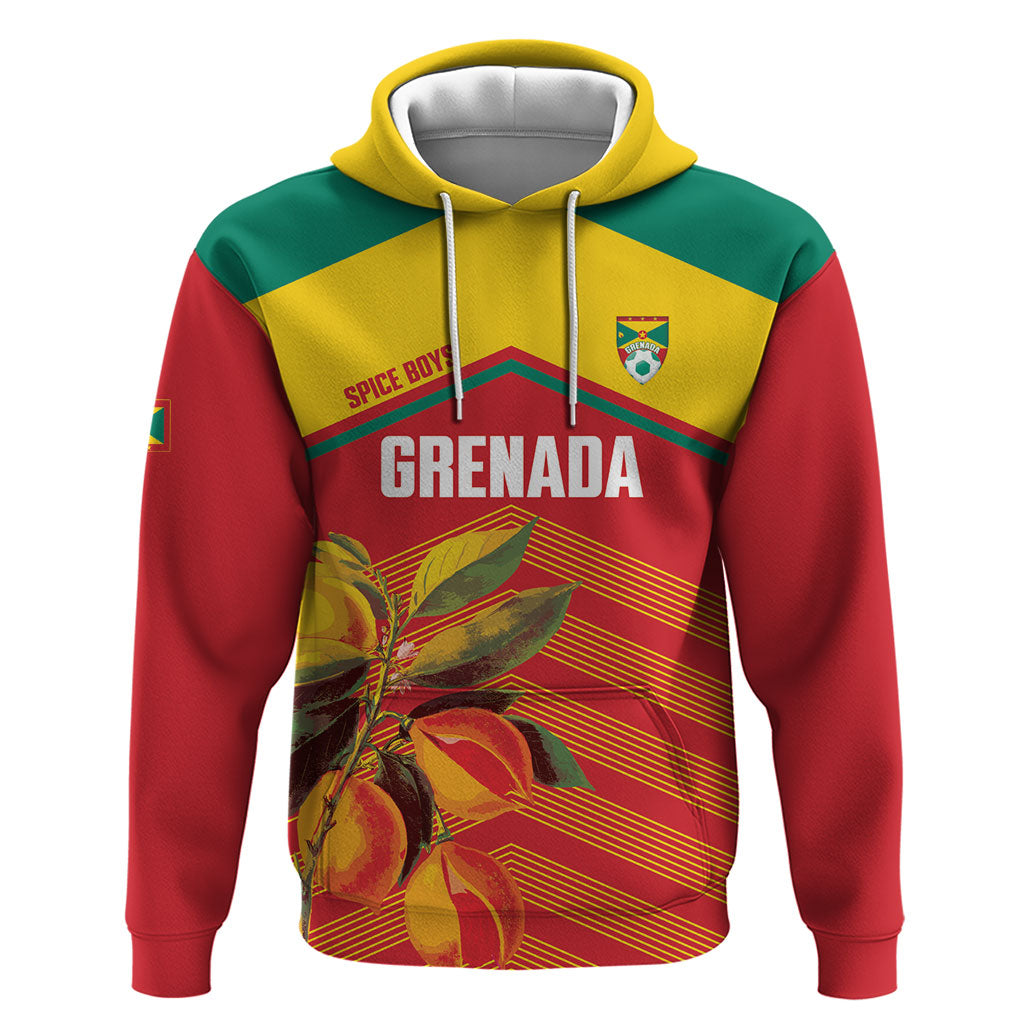 Grenada Football 2026 Custom Zip Hoodie Go Spice Boys Nutmeg Red Version