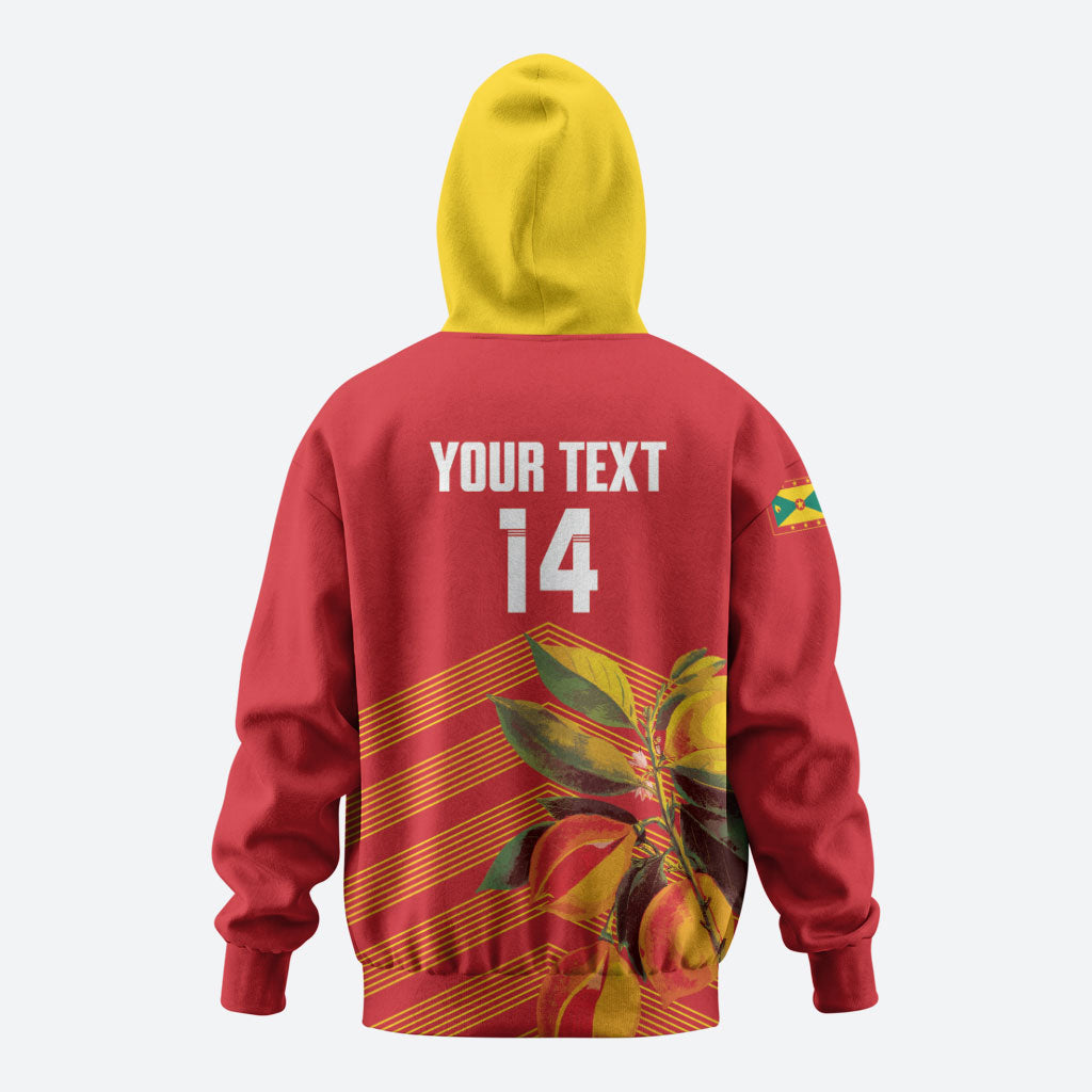 Grenada Football 2026 Custom Zip Hoodie Go Spice Boys Nutmeg Red Version