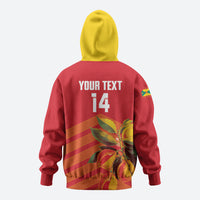 Grenada Football 2026 Custom Zip Hoodie Go Spice Boys Nutmeg Red Version