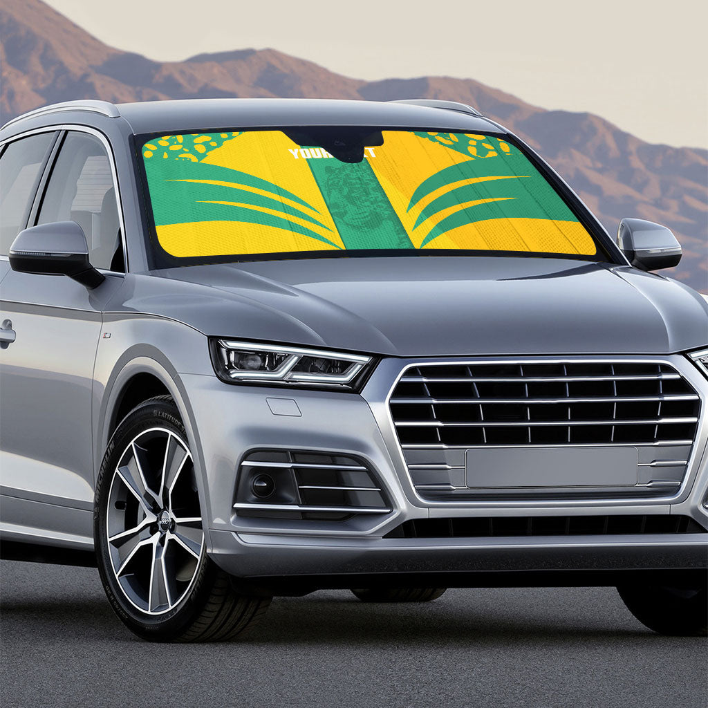 Guyana Football 2026 Custom Auto Sun Shade Come On Golden Jaguars