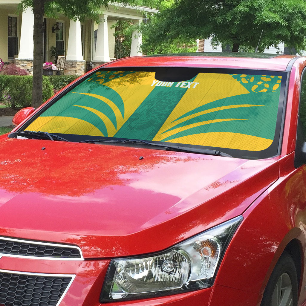 Guyana Football 2026 Custom Auto Sun Shade Come On Golden Jaguars