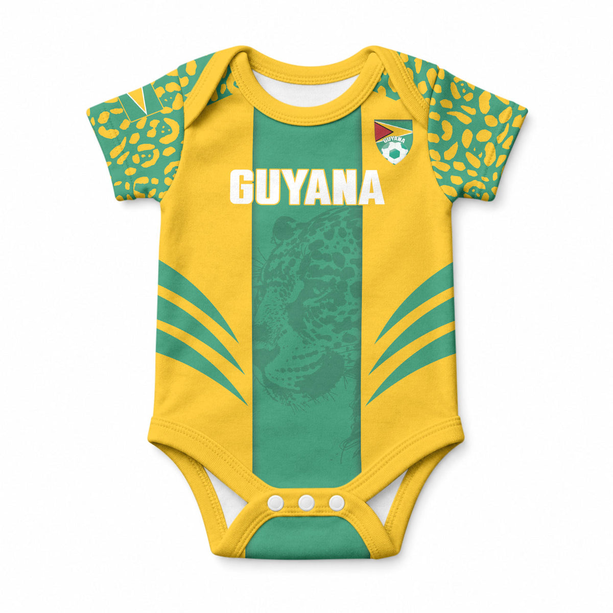 Guyana Football 2026 Custom Baby Onesie Come On Golden Jaguars
