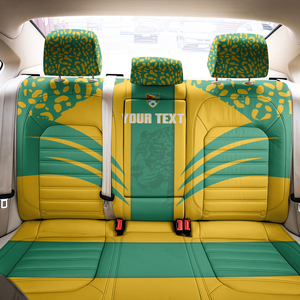 Guyana Football 2026 Custom Back Car Seat Cover Come On Golden Jaguars