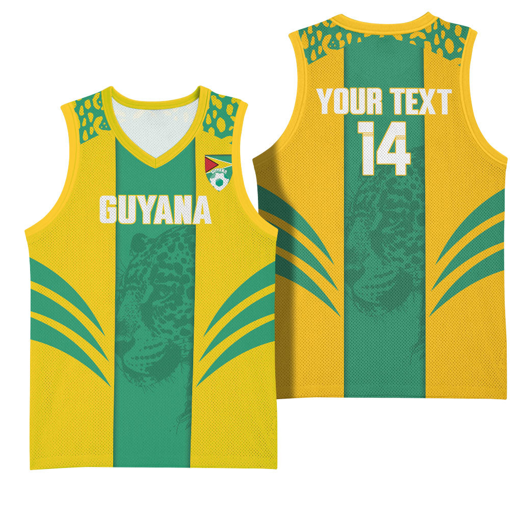 Guyana Football 2026 Custom Basketball Jersey Come On Golden Jaguars