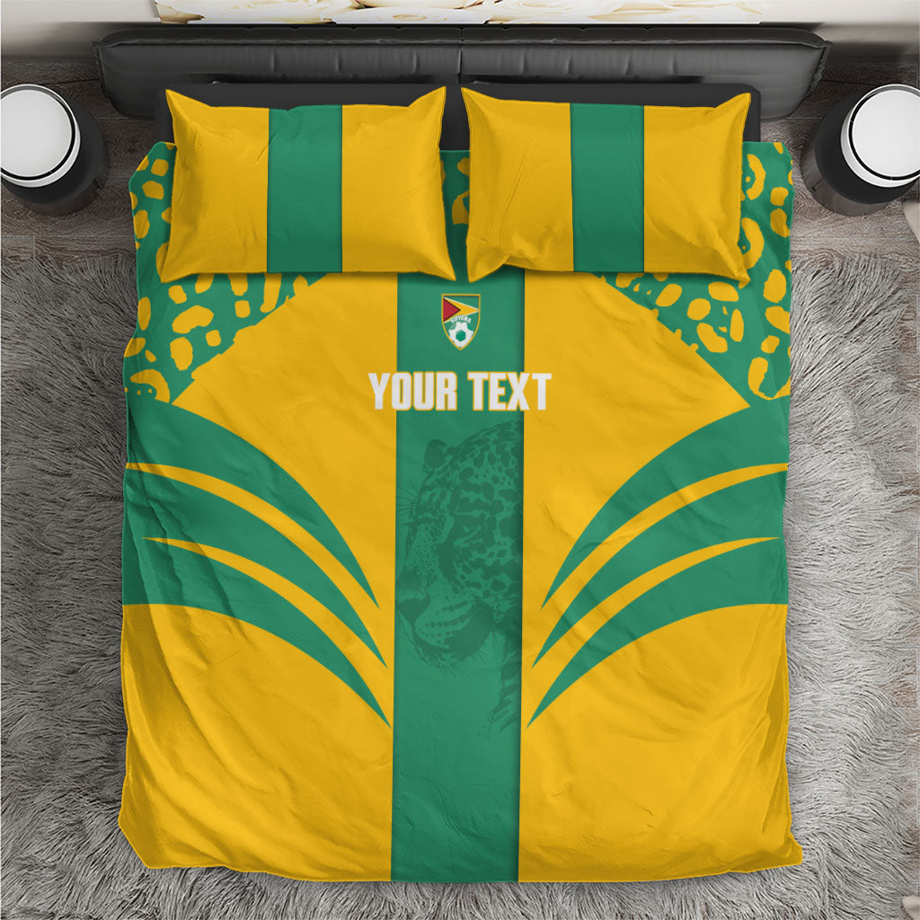 Guyana Football 2026 Custom Bedding Set Come On Golden Jaguars