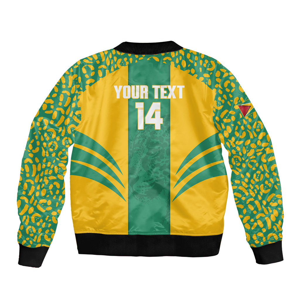 Guyana Football 2026 Custom Bomber Jacket Come On Golden Jaguars