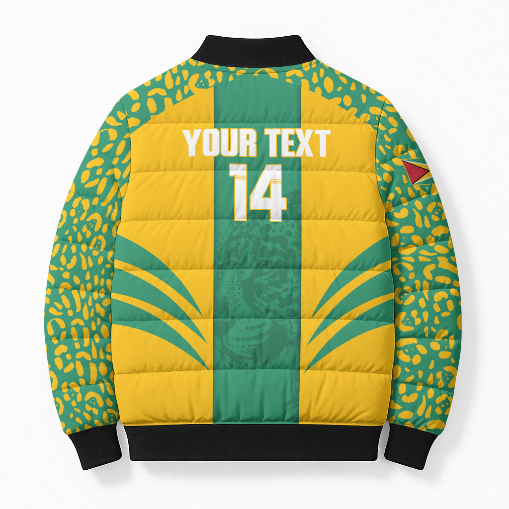 Guyana Football 2026 Custom Bomber Puffer Jacket Come On Golden Jaguars
