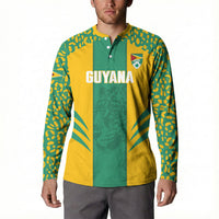 Guyana Football 2026 Custom Button Sweatshirt Come On Golden Jaguars