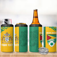 Guyana Football 2026 Custom 4 in 1 Can Cooler Tumbler Come On Golden Jaguars