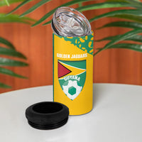 Guyana Football 2026 Custom 4 in 1 Can Cooler Tumbler Come On Golden Jaguars