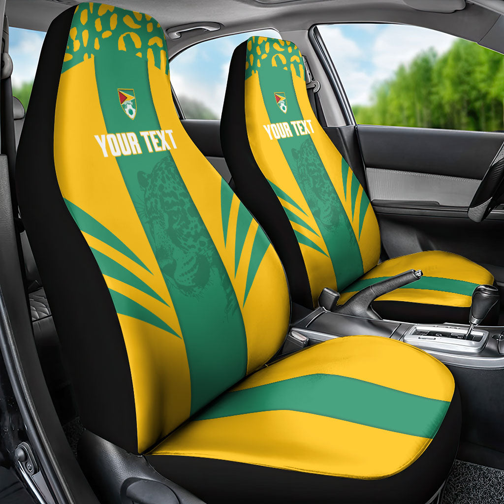 Guyana Football 2026 Custom Car Seat Cover Come On Golden Jaguars