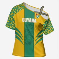 Guyana Football 2026 Custom Cross Shoulder Shirt Come On Golden Jaguars