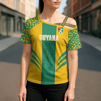Guyana Football 2026 Custom Cross Shoulder Shirt Come On Golden Jaguars