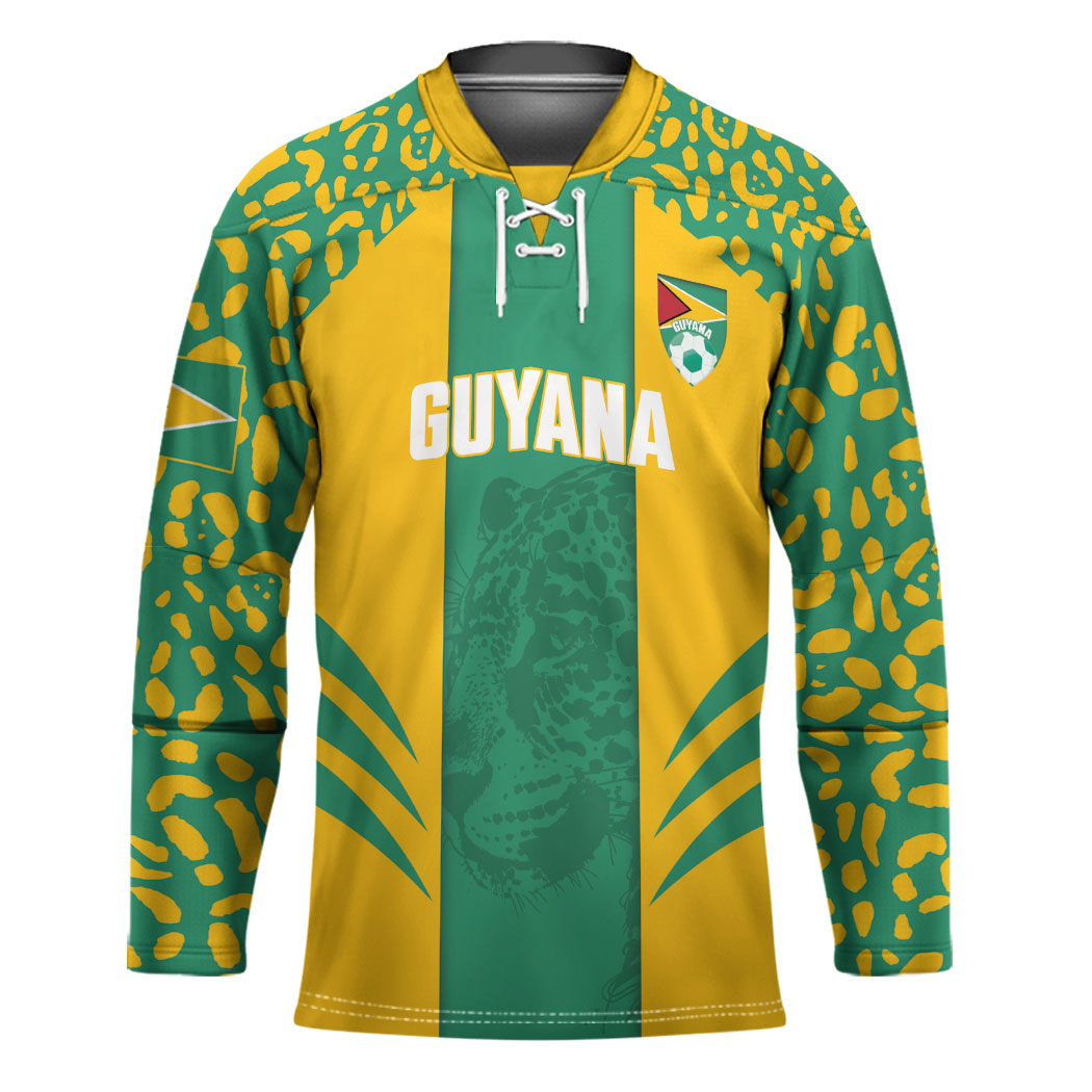 Guyana Football 2026 Custom Hockey Jersey Come On Golden Jaguars