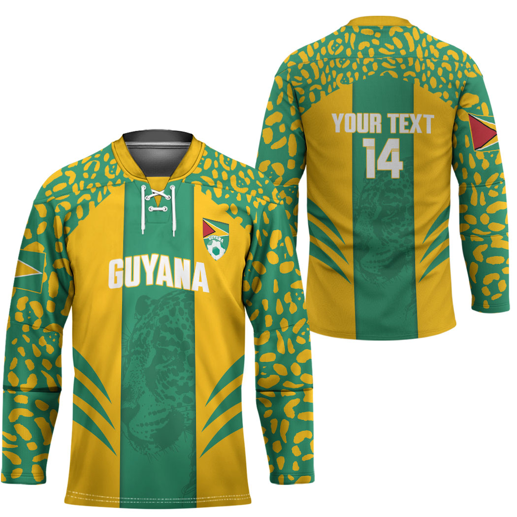 Guyana Football 2026 Custom Hockey Jersey Come On Golden Jaguars