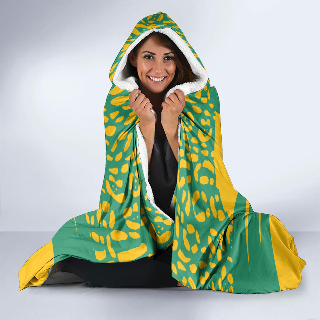 Guyana Football 2026 Custom Hooded Blanket Come On Golden Jaguars