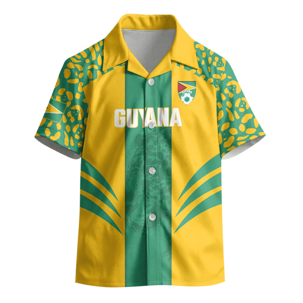 Guyana Football 2026 Custom Kid Hawaiian Shirt Come On Golden Jaguars