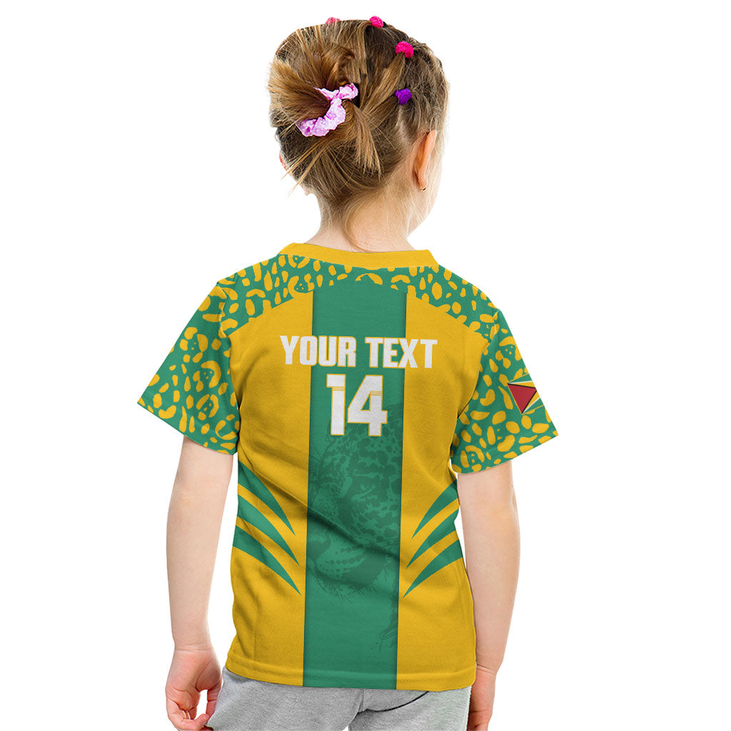 Guyana Football 2026 Custom Kid T Shirt Come On Golden Jaguars