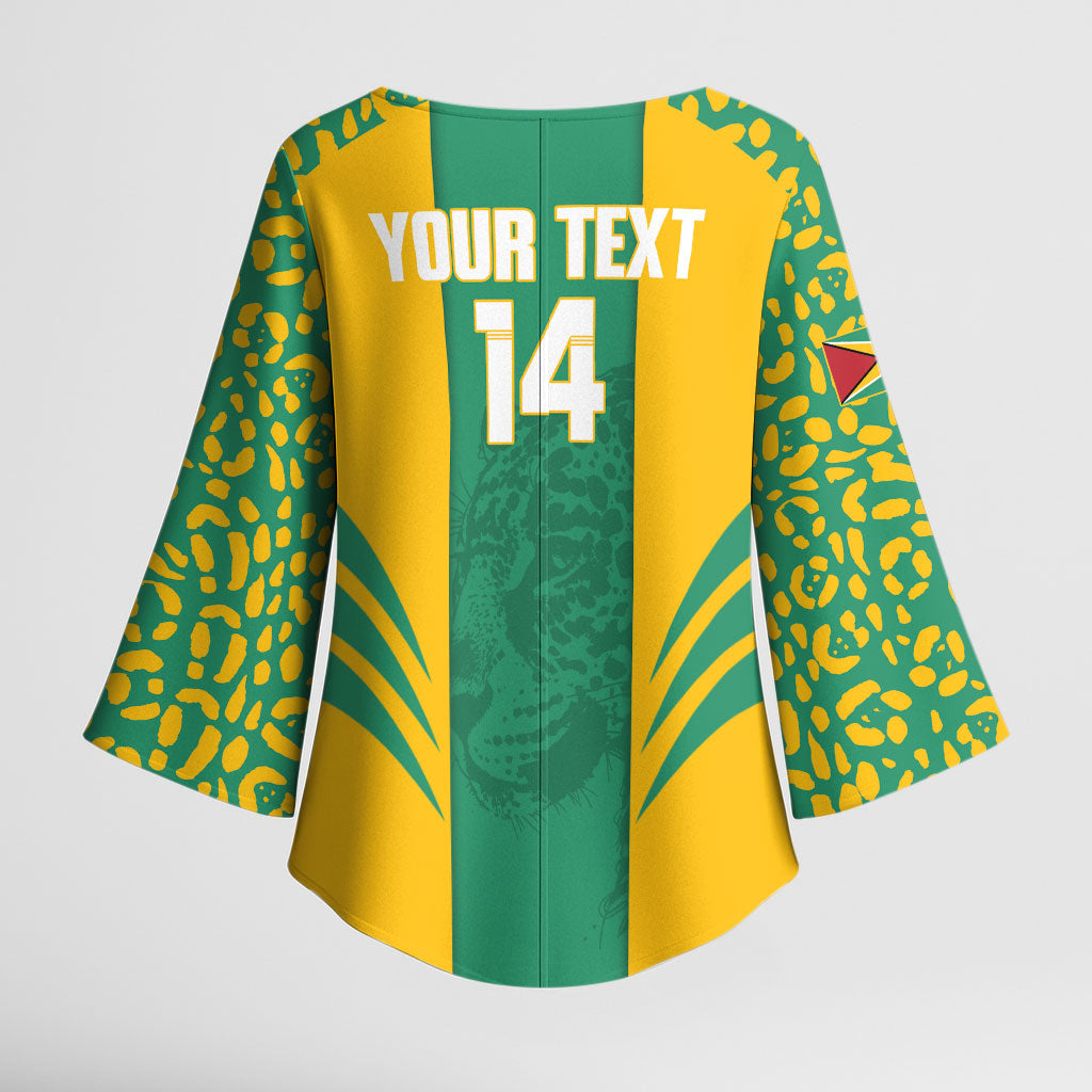 Guyana Football 2026 Custom Kimono Sleeve Blouse Come On Golden Jaguars