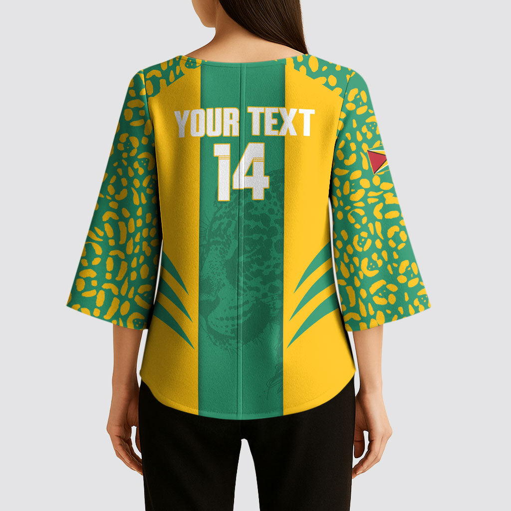 Guyana Football 2026 Custom Kimono Sleeve Blouse Come On Golden Jaguars