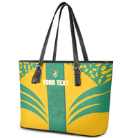 Guyana Football 2026 Custom Leather Tote Bag Come On Golden Jaguars