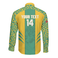 Guyana Football 2026 Custom Long Sleeve Button Shirt Come On Golden Jaguars