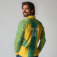 Guyana Football 2026 Custom Long Sleeve Polo Shirt Come On Golden Jaguars