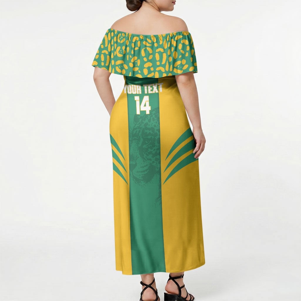 Guyana Football 2026 Custom Off Shoulder Maxi Dress Come On Golden Jaguars
