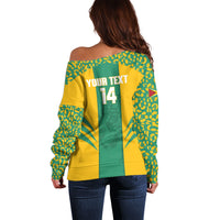 Guyana Football 2026 Custom Off Shoulder Sweater Come On Golden Jaguars