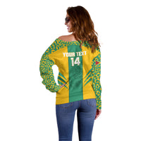 Guyana Football 2026 Custom Off Shoulder Sweater Come On Golden Jaguars