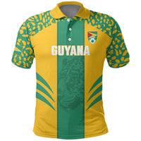 Guyana Football 2026 Custom Polo Shirt Come On Golden Jaguars