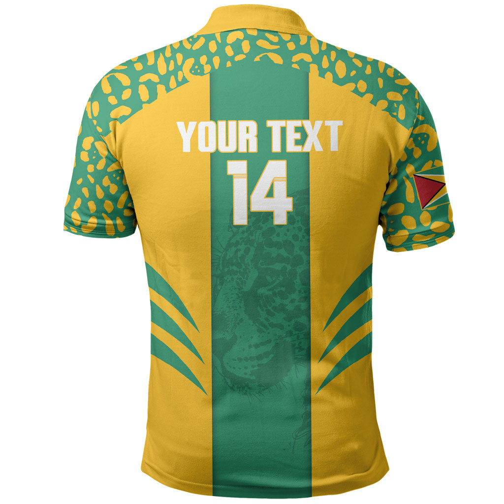 Guyana Football 2026 Custom Polo Shirt Come On Golden Jaguars
