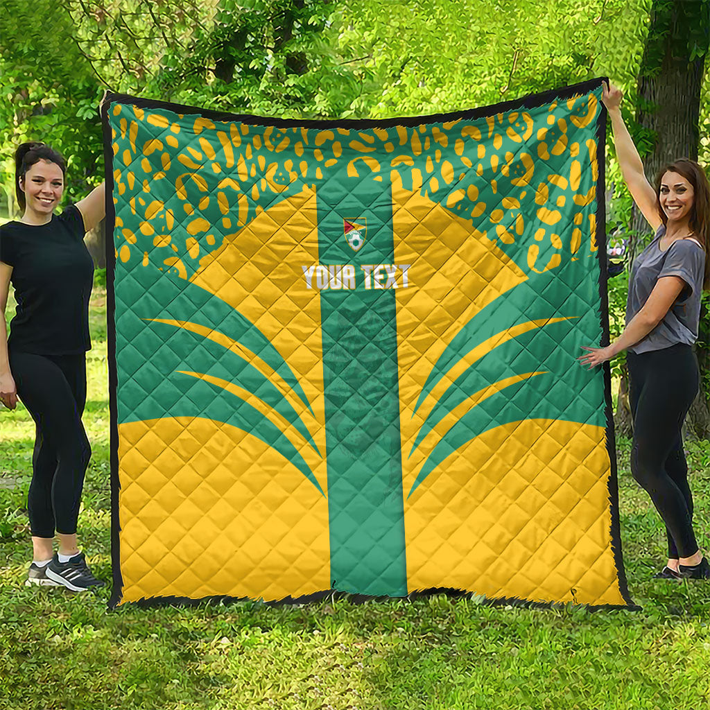 Guyana Football 2026 Custom Quilt Come On Golden Jaguars