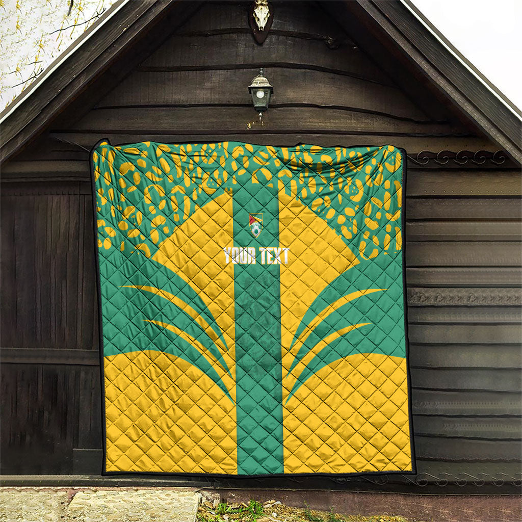 Guyana Football 2026 Custom Quilt Come On Golden Jaguars