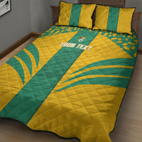 Guyana Football 2026 Custom Quilt Bed Set Come On Golden Jaguars