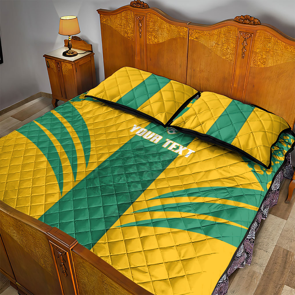 Guyana Football 2026 Custom Quilt Bed Set Come On Golden Jaguars