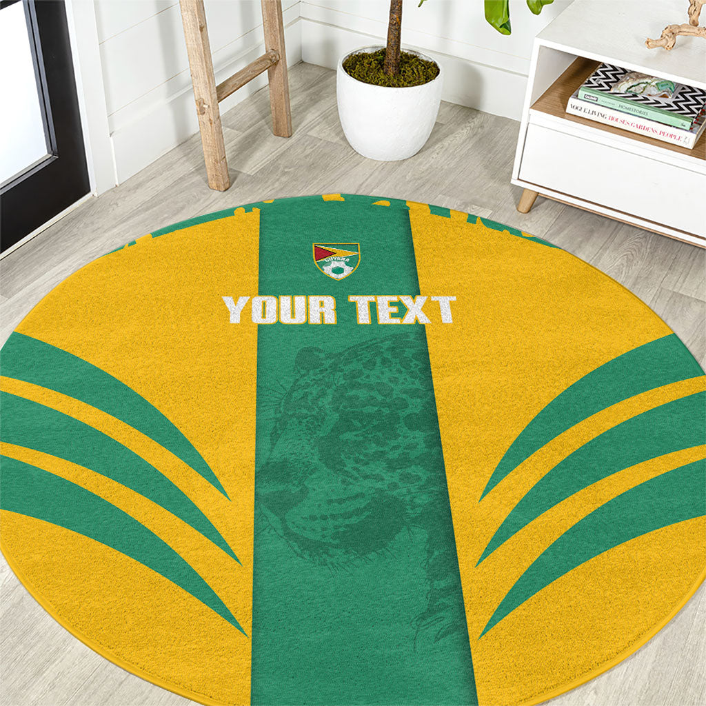 Guyana Football 2026 Custom Round Carpet Come On Golden Jaguars