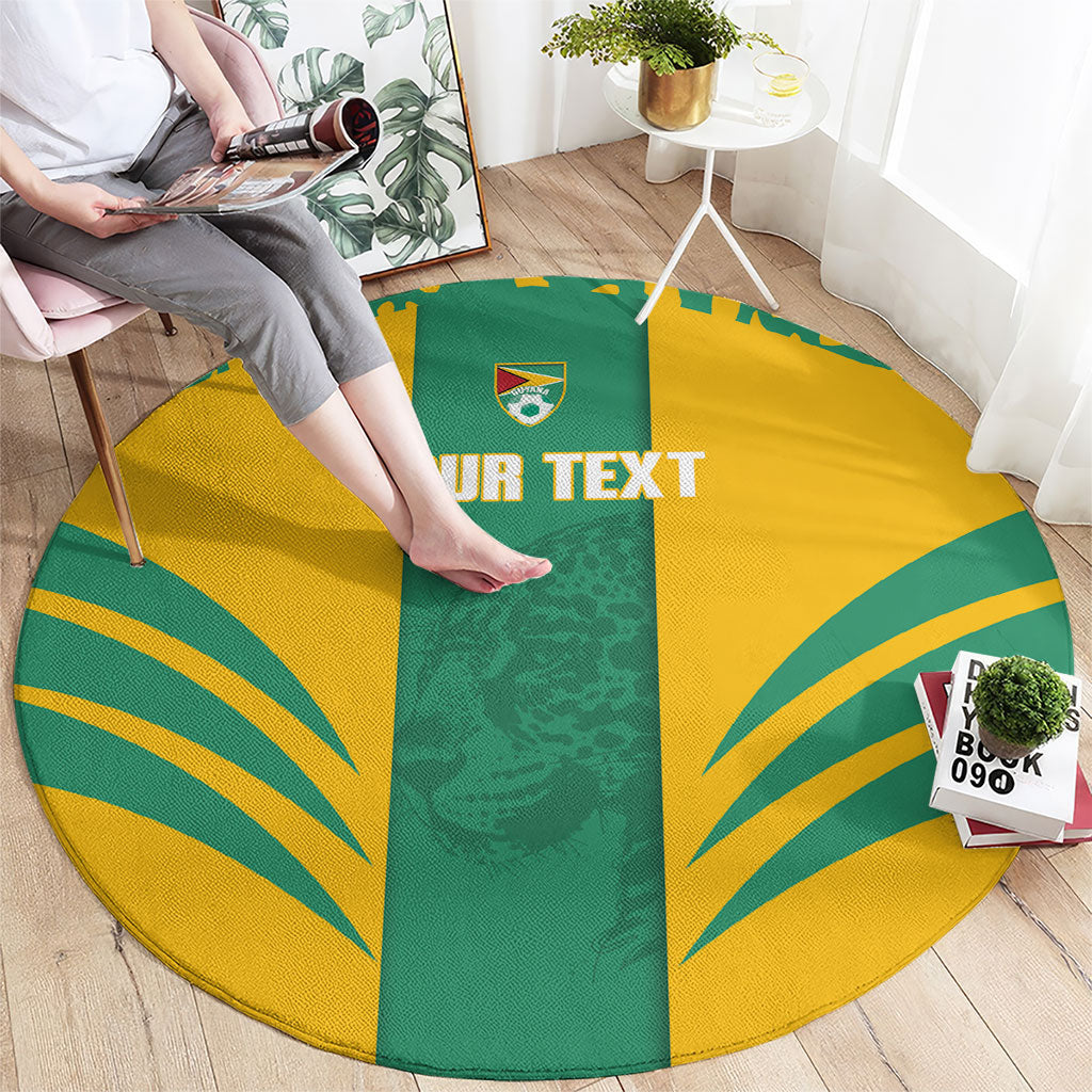 Guyana Football 2026 Custom Round Carpet Come On Golden Jaguars