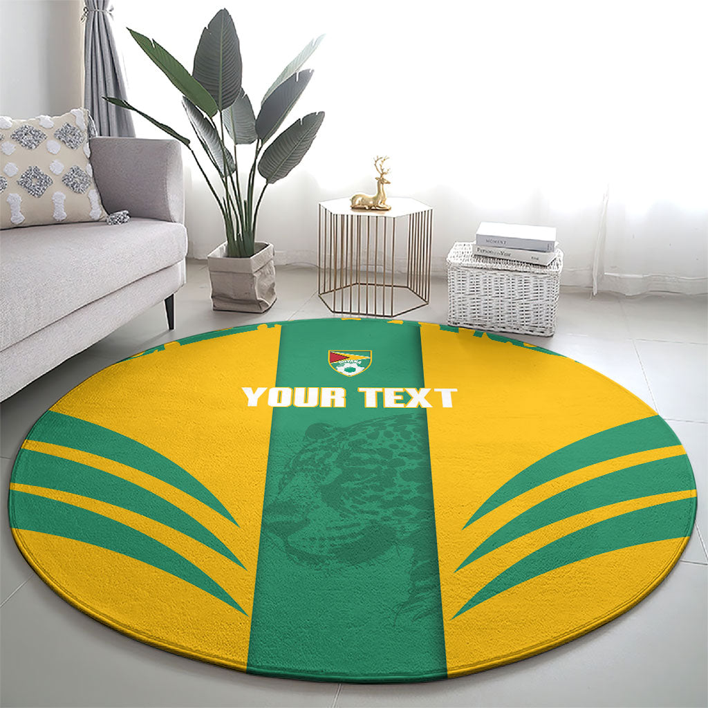 Guyana Football 2026 Custom Round Carpet Come On Golden Jaguars