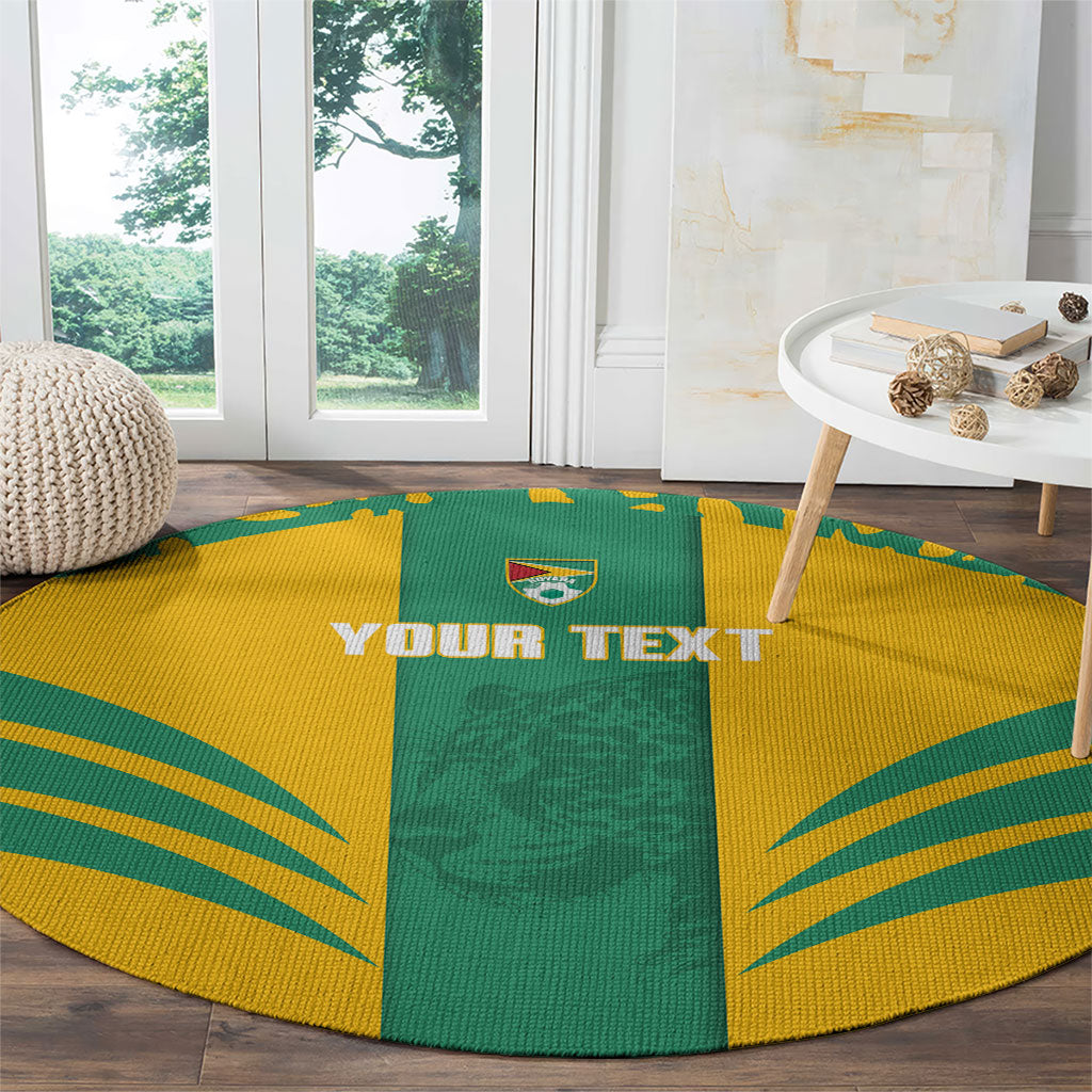 Guyana Football 2026 Custom Round Carpet Come On Golden Jaguars