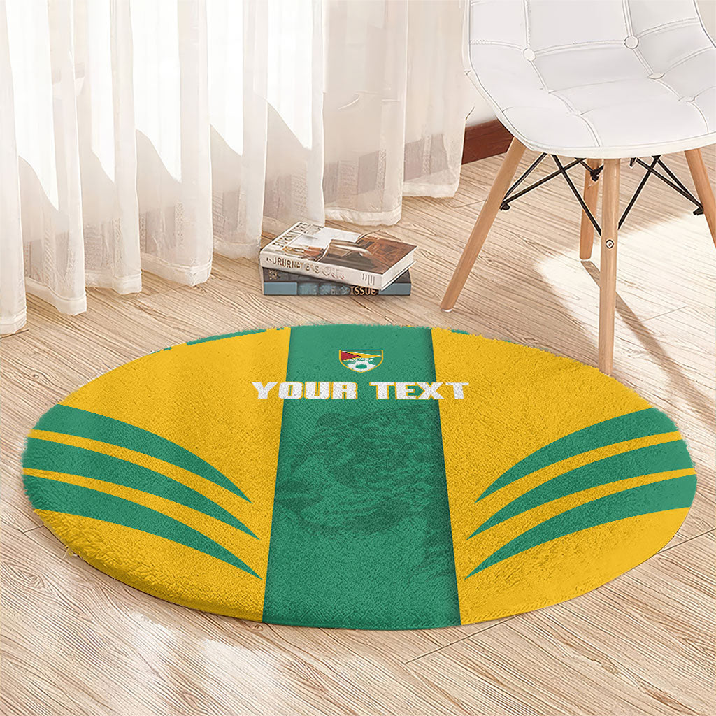 Guyana Football 2026 Custom Round Carpet Come On Golden Jaguars