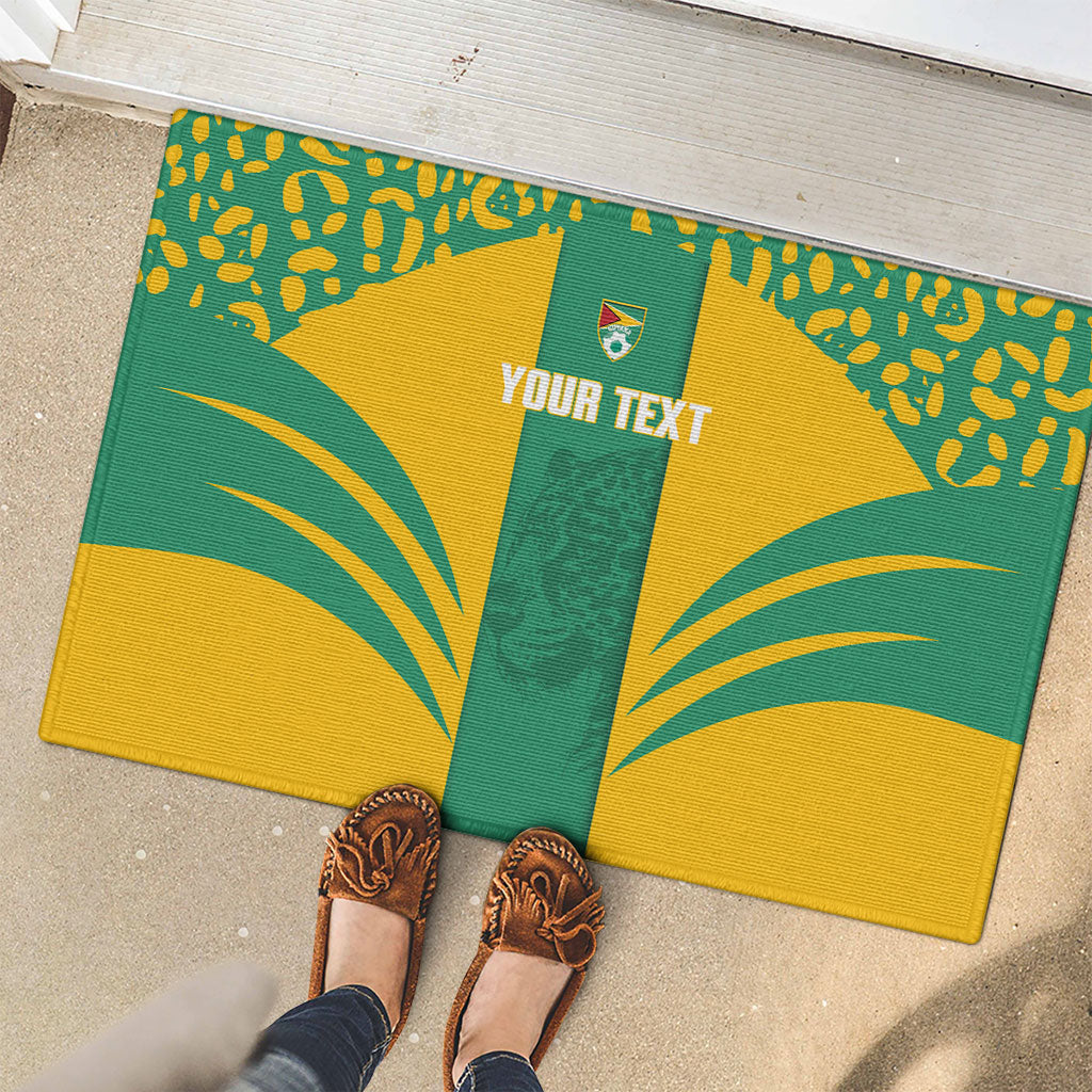 Guyana Football 2026 Custom Rubber Doormat Come On Golden Jaguars