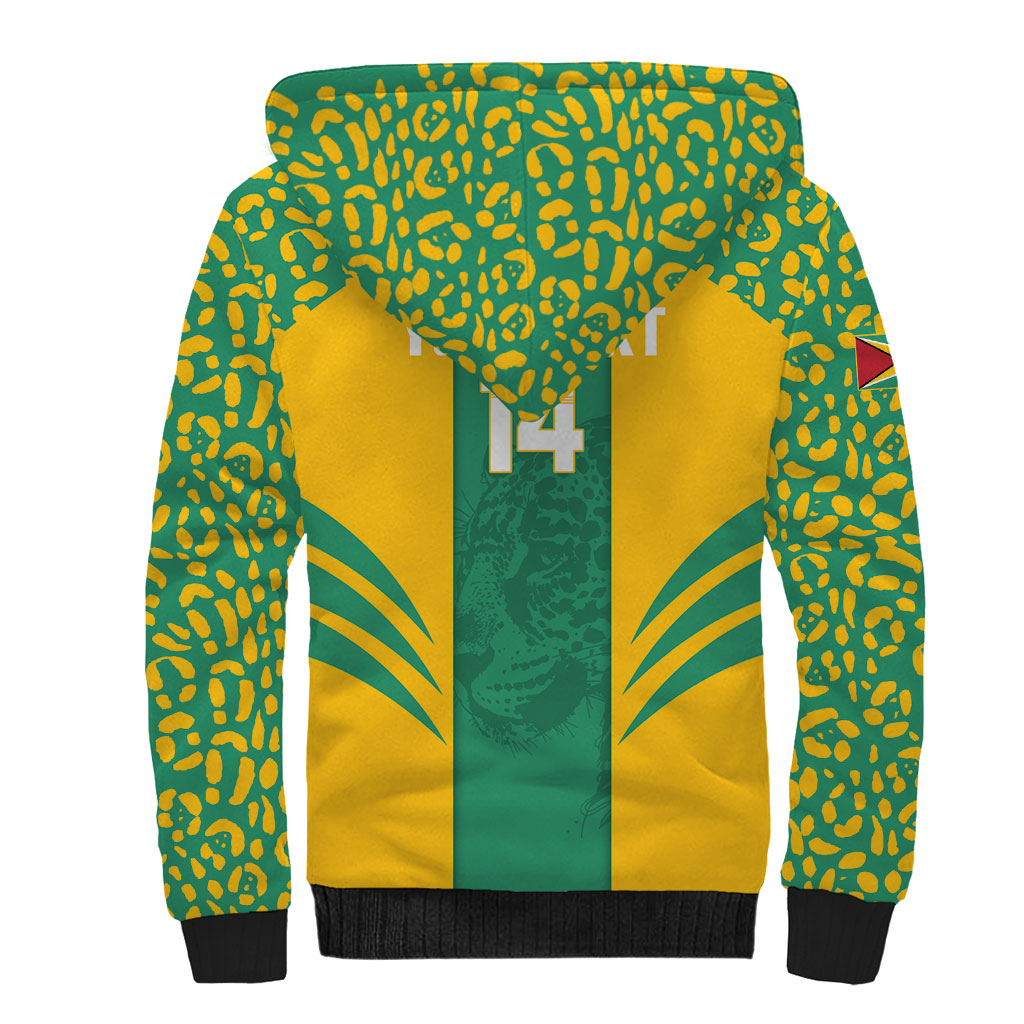 Guyana Football 2026 Custom Sherpa Hoodie Come On Golden Jaguars