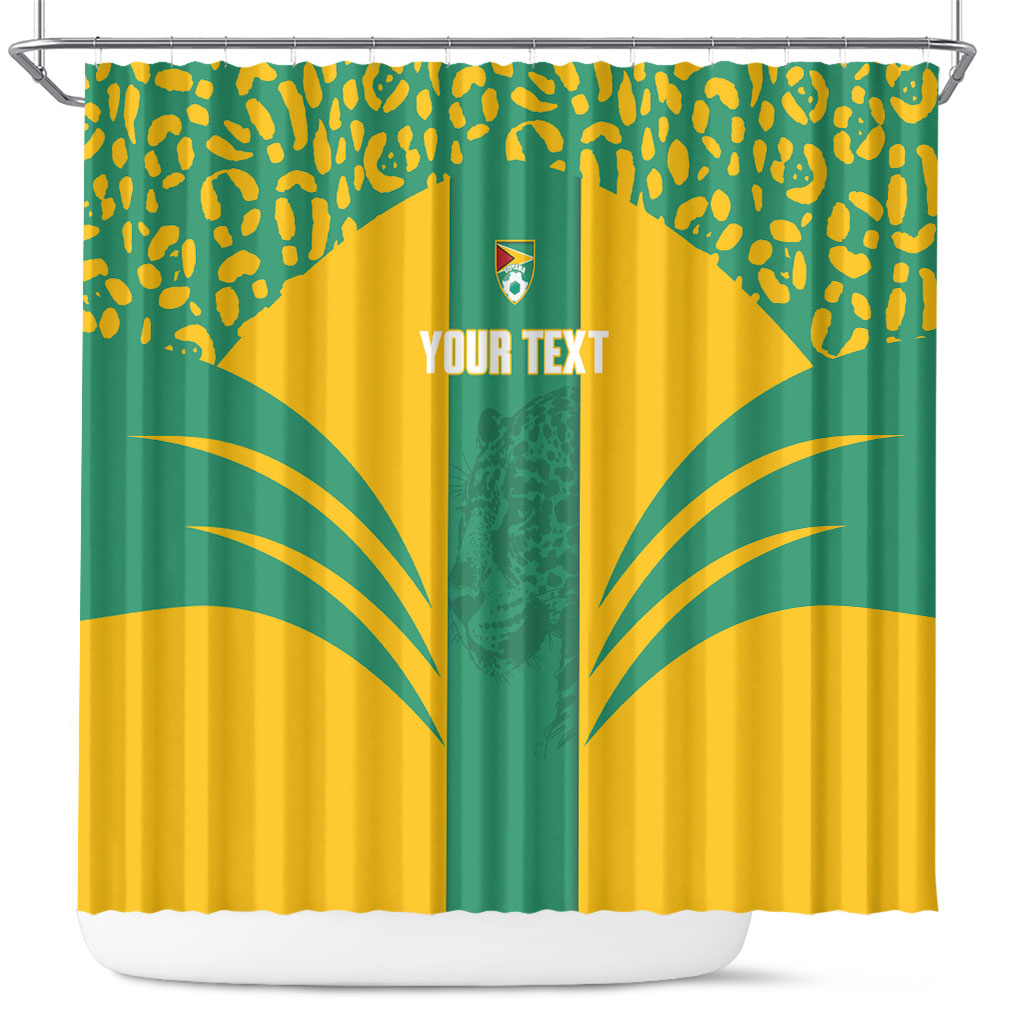 Guyana Football 2026 Custom Shower Curtain Come On Golden Jaguars