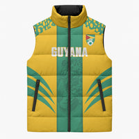 Guyana Football 2026 Custom Sleeveless Puffer Jacket Come On Golden Jaguars