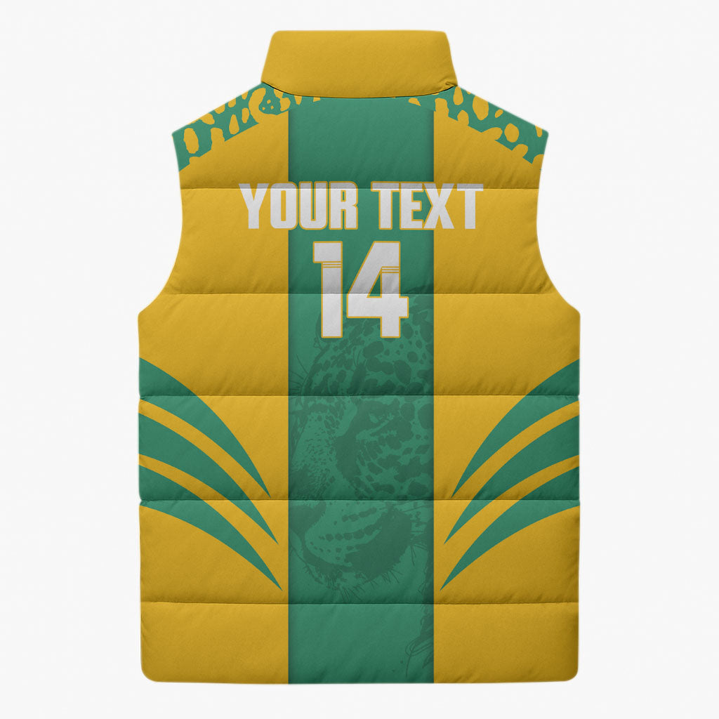 Guyana Football 2026 Custom Sleeveless Puffer Jacket Come On Golden Jaguars